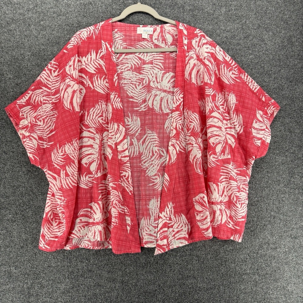 Belle Beach Kim Gravel Kimono Top Small Floral Open Front Boho Cover Up Fairy